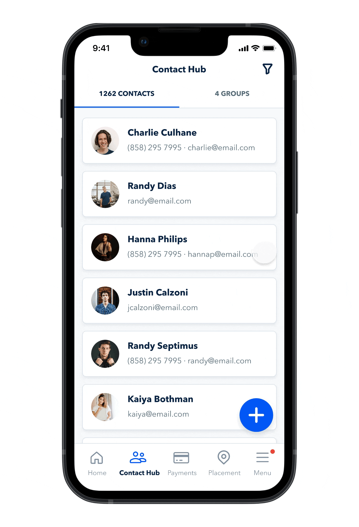 CRM del app de GoSite.